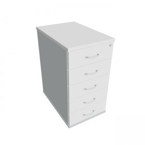 Kontajner Hobis, 40x75,5x60 cm, biely/sivý