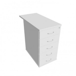 Kontajner Hobis, 40x75,5x80 cm, biela/biela