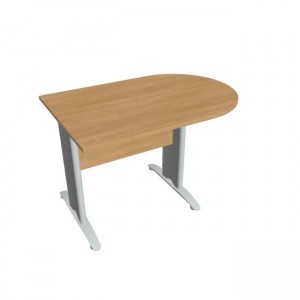 Doplnkový stôl Cross, 120x75,5x80 cm, dub/kov