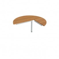 Doplnkový stôl Cross, ľavý, 120x75,5x(80x60) cm, jelša/kov