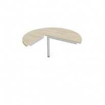 Doplnkový stôl Cross, pravý, 120x75,5x(60x80) cm, agát/kov