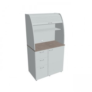 Kuchynka bez vybavenia ľavá, 100x189,1x60 cm, sivá/sivá