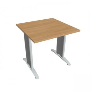 Rokovací stôl Flex, 80x75,5x80 cm, dub/kov