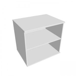 Prídavná skriňa k stolu Hobis, 80x75,5x60 cm, biela