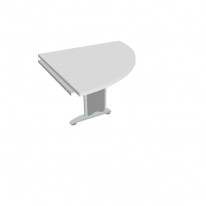 Doplnkový stôl Cross, 80x75,5x80 cm, biela/kov