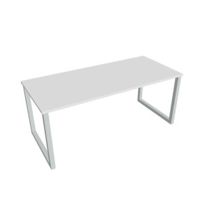 Rokovací stôl UNI O, 180x75,5x80 cm, biela/sivá