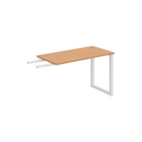 Pracovný stôl UNI O, kolmo reťaziaci, 120x75,5x60 cm, buk/biela