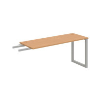 Pracovný stôl UNI O, kolmo reťaziaci, 160x75,5x60 cm, buk/sivá