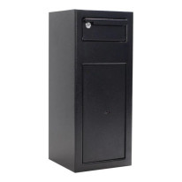 Nábytkový sejf Cashmatic 1, s vhadzovacím mechanizmom, na kľúč, čierny