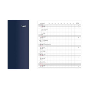 Diár vreckový Torino dvojtýždňový 8,5 x 15,4cm modrý 2026