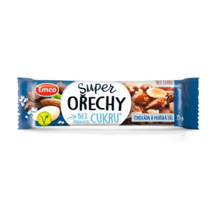 Tyčinka Super orechy čokoláda a morská soľ VEGAN 35g