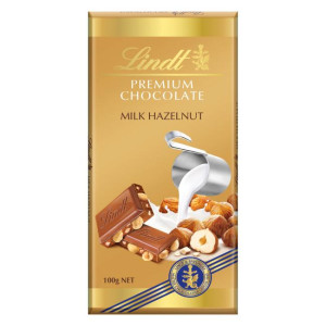 Lindt PREMIUM mliečna čokoláda s lieskovými orieškami 100g