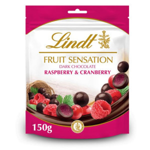 Lindt pralinky Sensation Fruit horké s malinou a brusnicou 150g