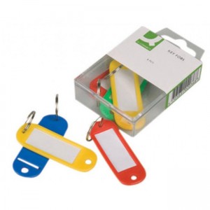 Menovky na kľúče Q-Connect mix farieb 6ks