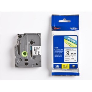 9 mm páska, biely základ/čierne písmenká