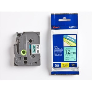 12 mm páska, zelený základ/čierne písmenká