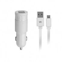 Nabíjačka do auta Rivacase VA 4211 WD1 2x USB 3400mAh USB kábel biela