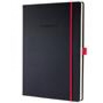 Poznámkový blok Sigel Conceptum Red Edition A4 štvorčekový 194 strán tvrdá obálka čierno-červený
