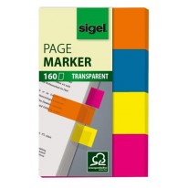 Záložky papierové Sigel 20x50 mm mix farieb
