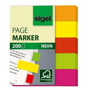 Záložky papierové Sigel Neon Mini 12x50 mm mix farieb
