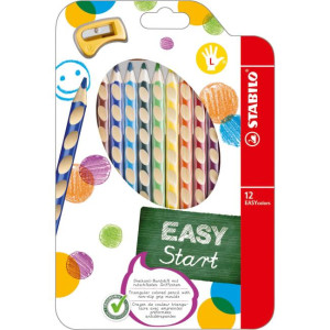 Drevené farbičky STABILO EASYcolors L, sada 12 ks