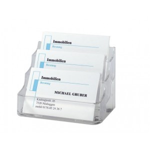 Stojan na vizitky Sigel plastový 210 ks priehľadný