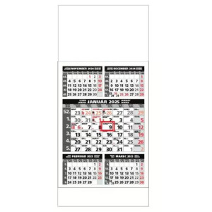 Plánovací kalendár ŠTANDARD 5-mesačný sivý