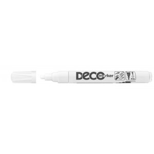 Popisovač lakový Ico Decomarker 2-4mm biely