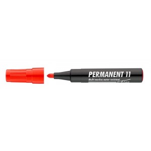 Popisovač permanentný kuželový hrot Ico Permanent 11 1-3mm červený
