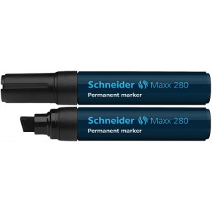 Popisovač permanentný zrezaný hrot Schneider Maxx 280 4-12mm čierny