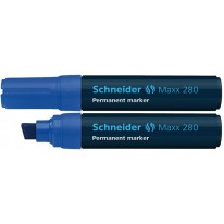 Popisovač permanentný zrezaný hrot Schneider Maxx 280 4-12mm modrý
