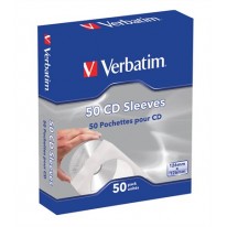 Obálky papierové Verbatin na CD/DVD biele s okienkom