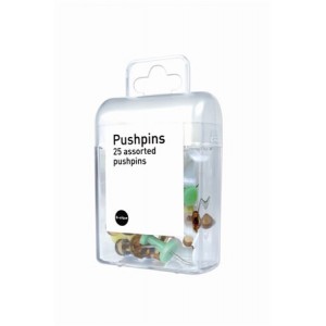 Pripináčky 25ks farebné