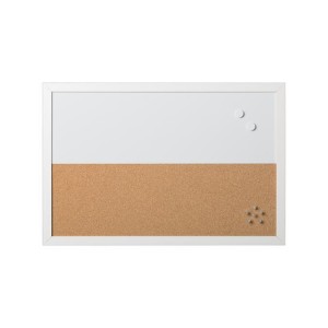 Kombinovaná tabuľa Victoria Elements magnetická korková 60x40 cm biely rám