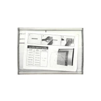 Informačná tabuľka zásuvná sivá 93x124mm