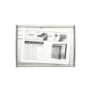 Informačná tabuľka zásuvná sivá 93x124mm