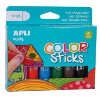 Tempera v tyčinke Apli Kids 6 rôznych farieb